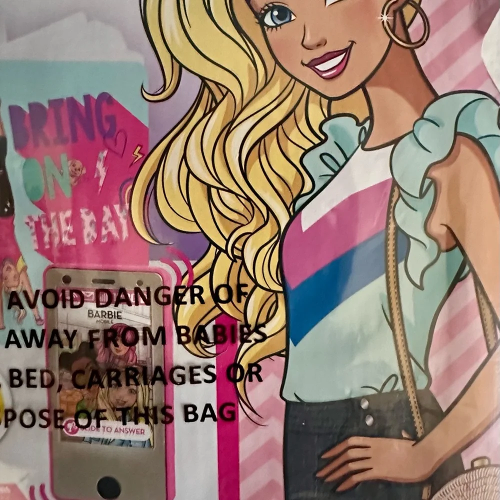 Barbie Electronic Bag Set with Toy Phone - Pink and Blue